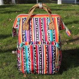 Wholesale OEM Factory Serape Leopard Design Maternity Mummy Bag Tote Handbag Waterproof Travel Diaper Bag For Mom Baby Care