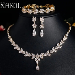 Earrings Necklace Ring Bracelets Jewelry Set Cubic Zirconia Wedding Jewelry Sets